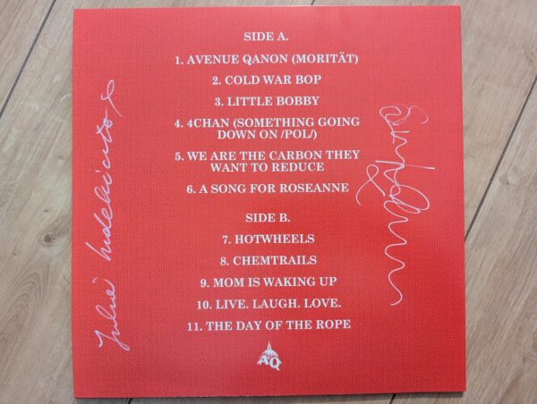 Avenue QAnon on Red Vinyl LP Signed and Hand Numbered - Image 2